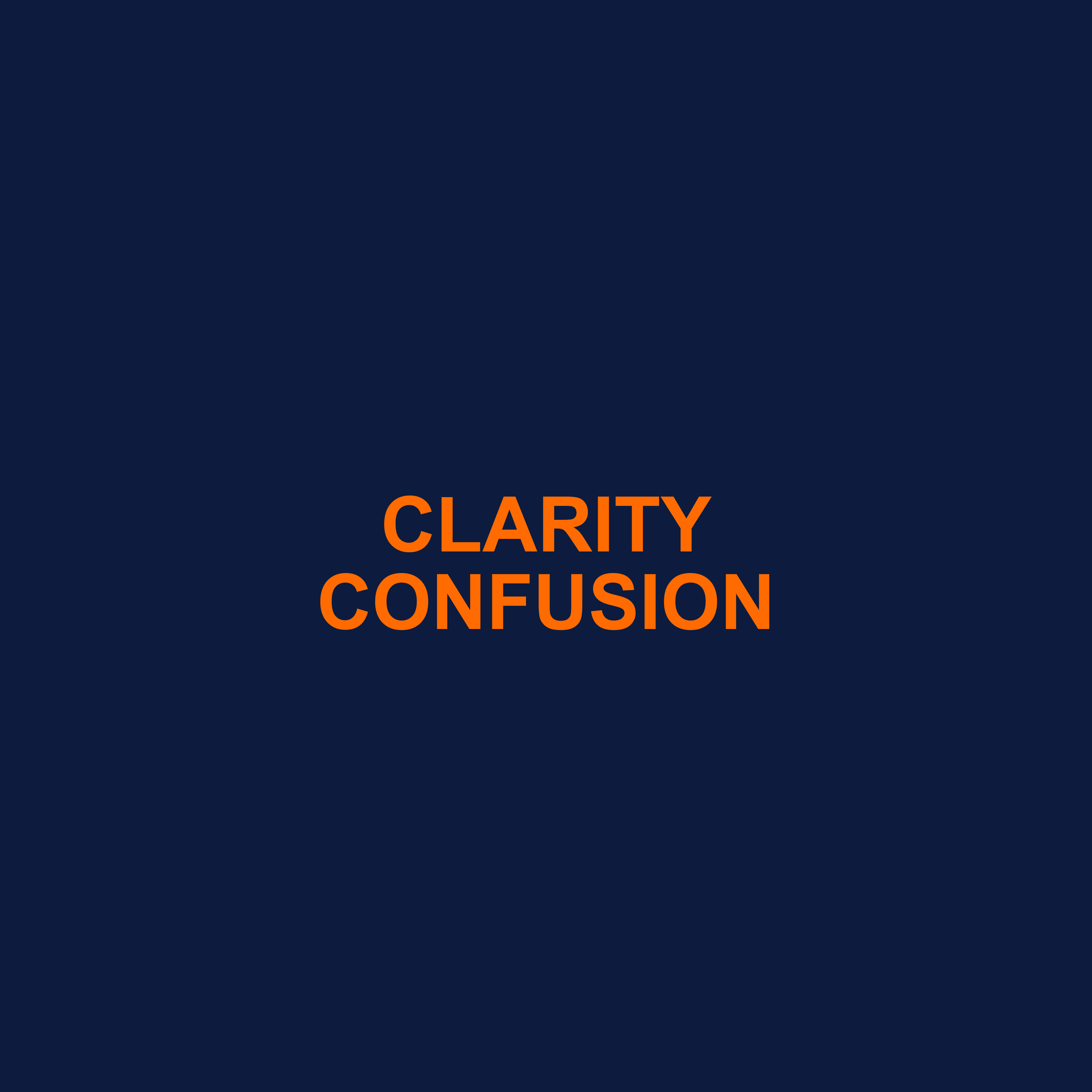 Clarity / Confusion product design